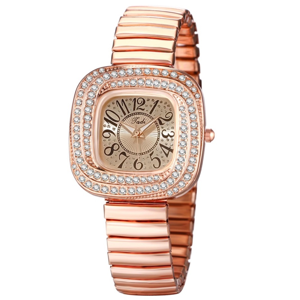 Rose Gold Rhinestone Women's Watch